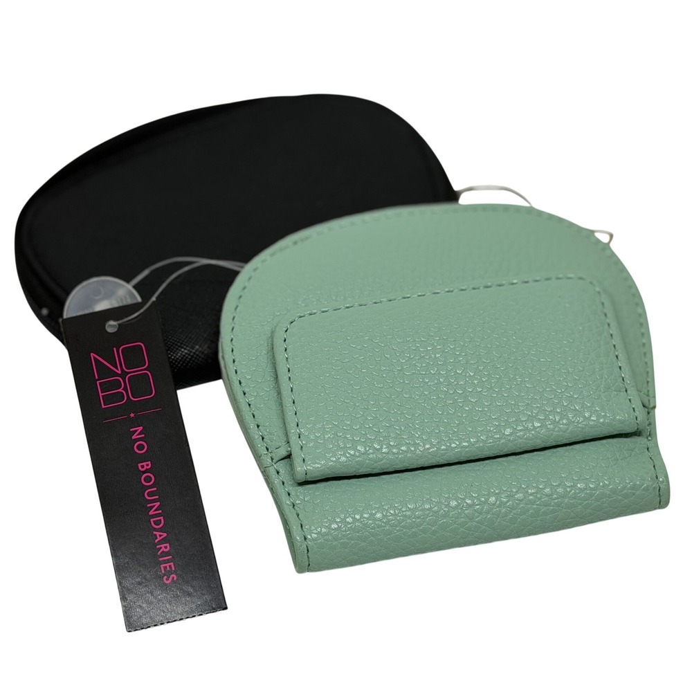 NWT No Boundaries Coin Purse Green Black Wallet Set Star Keychain Faux Leather‎